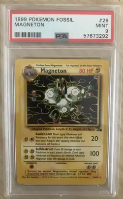 1999 Pokemon Fossil Magneton PSA 9 MINT No. 26/62 #26 - Image 1