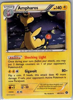 Ampharos 40/114 Holo XY - Steam Siege - Pokemon Card - NM - Image 1