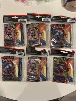 Pokemon Mega Evolution Phantasmal Flame Booster Pack Lot (6 PACKS) - Image 1