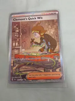 Pokemon Clemont's Quick Wit 243/191 Sv08: Surging Sparks Holo NM/M - Image 1