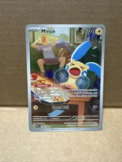 Pokemon Minun 194/182 Illustration Rare Paradox Rift - Image 1