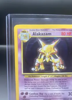 Pokemon TCG Base Set Alakazam 1/102 Holo Rare Eng 80 HP - Image 2