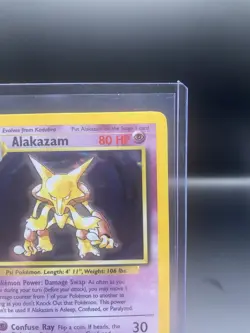 Pokemon TCG Base Set Alakazam 1/102 Holo Rare Eng 80 HP - Image 3