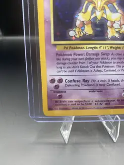 Pokemon TCG Base Set Alakazam 1/102 Holo Rare Eng 80 HP - Image 4