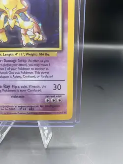 Pokemon TCG Base Set Alakazam 1/102 Holo Rare Eng 80 HP - Image 5