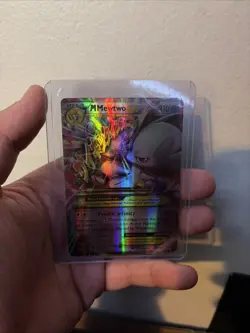 ULTRA RARE Mega M Mewtwo EX 64/162 XY Breakthrough Pokemon TCG Holo Foil - LP - Image 1