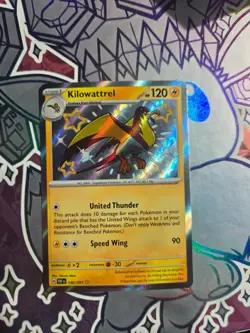 Kilowattrel 146/091 Shiny Rare Paldean Fates Pokemon Holo Near Mint - Image 1