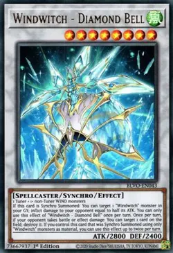 Yugioh - Windwitch - Diamond Bell (Ultra Rare) (1st Edition) - BLVO-EN043 (P) - Image 1
