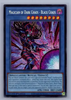 Magician of Dark Chaos - Black Chaos CORI-EN027 Yu-Gi-Oh 1st Edition NM - Image 1