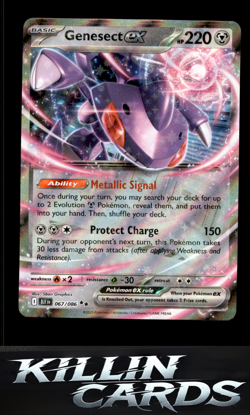 Genesect ex 067/086 Pokemon Double Rare SV: Black Bolt Card NM - Image 1