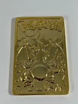 1999 Nintendo Pokemon 23K Gold Plated Charizard Metal Card Burger King Promo #6 - Image 2