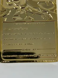 1999 Nintendo Pokemon 23K Gold Plated Charizard Metal Card Burger King Promo #6 - Image 4