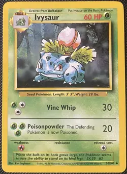 Ivysaur 030/102 Base Set Regular - Pokemon Card - Image 1