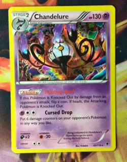 Chandelure 43/119 HP/DMG Holo Rare Phantom Forces 2014 XY Pokemon Card - Image 1