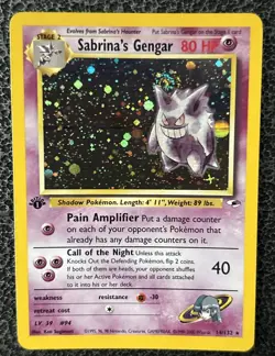 1st Edition Sabrina's Gengar 14/132 Holo Rare Pokemon Card 2000 - Image 1