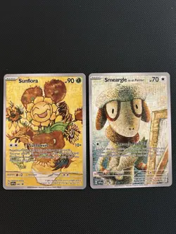 Sunflora Smeargle Pokemon Card Display Art Card - Image 1