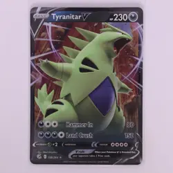 Tyranitar V 158/264 Fusion Strike Ultra Rare Holo Pokemon TCG Card NM/M - Image 1