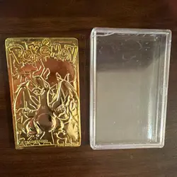 Burger King Pokemon 23K Gold Plated Charizard Card w/ clear case, NO CERTIFICATE - Image 1
