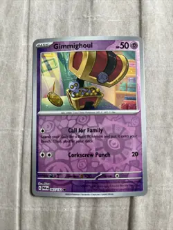 Gimmighoul Reverse Holo 087/182 Paradox Rift - NM Pokemon Card - Image 1