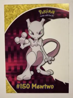 Pokemon Topps #150 Mewtwo PC5 Clear Tv Animation Clear Card 1st Blue Label LP - Image 1