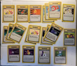 Vintage Pokemon Cards Lot of 20 Uncommon and Rare Trainer Cards - Image 1