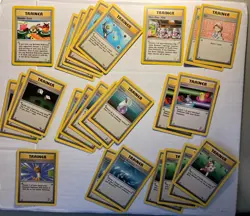 Vintage Pokemon Cards Lot of 31 Common Trainer Cards - Image 1