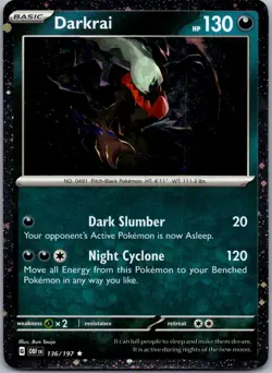 Darkrai (Cosmos Holo) 136/197 Rare Miscellaneous Cards & Products Pokemon NM - Image 1