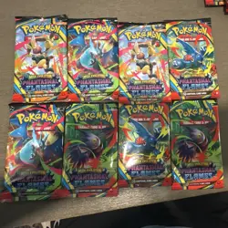 8 Nintendo Pokemon TCG Mega Evolution Phantasmal Flames Booster Pack, 10 Cards - Image 1
