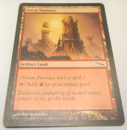 Great Furnace Mirrodin MTG Artifact Land MRD HP Affinity Pauper EDH - Image 1