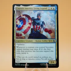 Captain America, Living Legend | 210 | Foil | U | Marvel Super Heroes | MTG - Image 1