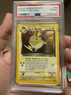 2000 Pokemon WOTC Team Rocket - #83 Dark Raichu Holo - PSA 6 - Image 1