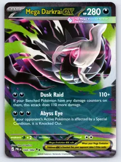 Mega Darkrai ex 048/084 Double Rare Pitch Black Pokemon Holo Near Mint - Image 1