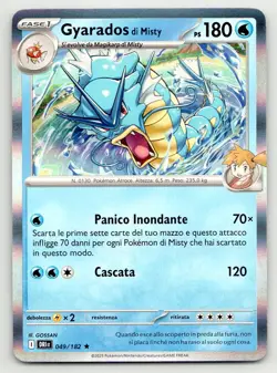 Misty's Gyarados Destined Rivals DRI HOLO R 049/182 NM ITALIAN - Image 1