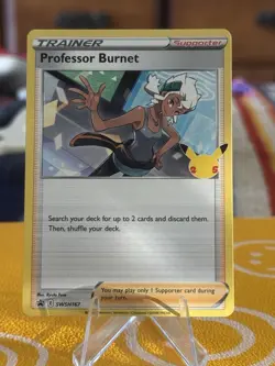 Professor Burnett Pokemon TCG Celebrations Black Star Promo SWSH167 - Image 1