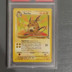 PSA 9 Pokemon TCG Raichu 29/62 Fossil Unlimited Holo English 1999 - Image 2