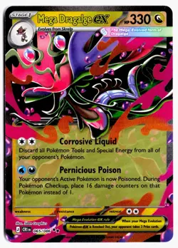 Mega Dragalge ex 065/086 Holo Double Rare Chaos Rising Pokemon NM - Image 1