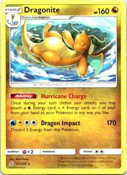 Rare Near Mint Dragonite 151/236 Unified Minds Pokemon - Image 1