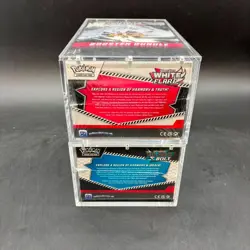 2x Pokemon Black Bolt White Flare Sealed Booster Bundle Display Case W/Acrylic - Image 3