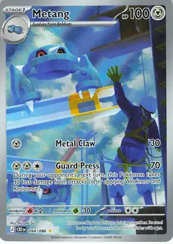 Metang 094/086 Holo Illustration Rare Chaos Rising Pokemon Near Mint - Image 1
