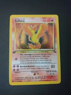 Moltres Sulfura Fossil 12/62 French 1st Edition Holo rare Pokemon TCG Pokemon - Image 1