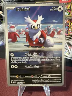 Pokemon TCG Delibird 152/132 Mega Evolution Illustration Rare NM Condition - Image 1