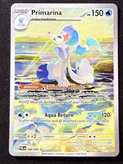 Pokemon TCG Primarina Illustration Rare Pitch Black 088/084 - Image 1