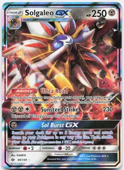 Solgaleo GX 89/149 Holo Ultra Rare SM Base Set Pokemon Lightly Played - Image 1
