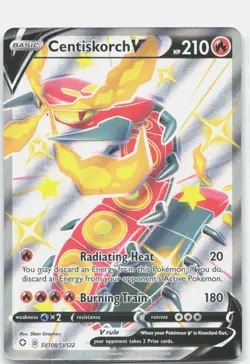 Centiskorch V SV108/SV122 Holo V Rare Shining Fates Shiny Vault Pokemon Holo NM - Image 1