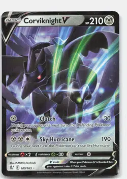 Corviknight V 109/163 Holo V Rare Battle Styles Pokemon Near Mint - Image 1