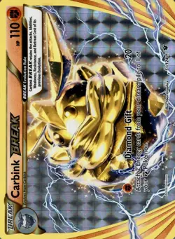 Carbink BREAK 51/124 BREAK Rare Fates Collide Pokemon Holo Near Mint - Image 1