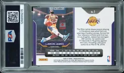 2020 Panini Prizm LeBron James Kobe Tribute Dunk PSA 9 MINT #1 Lakers - Image 3