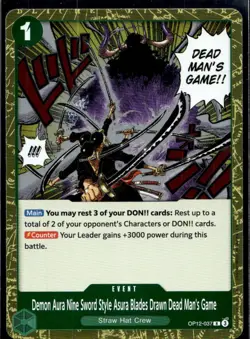 Demon Aura Nine Sword Style Asura Blades Draw OP12-037 One Piece Foil NM - Image 1
