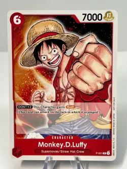 Monkey D Luffy Pre-Errata P-001 Promotion Pack 2022 One Piece Promo - Image 1