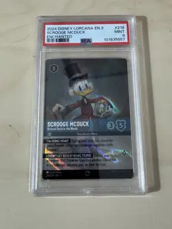 Disney Lorcana Scrooge McDuck 218/204 Enchanted PSA 9 GEM MINT - Image 1